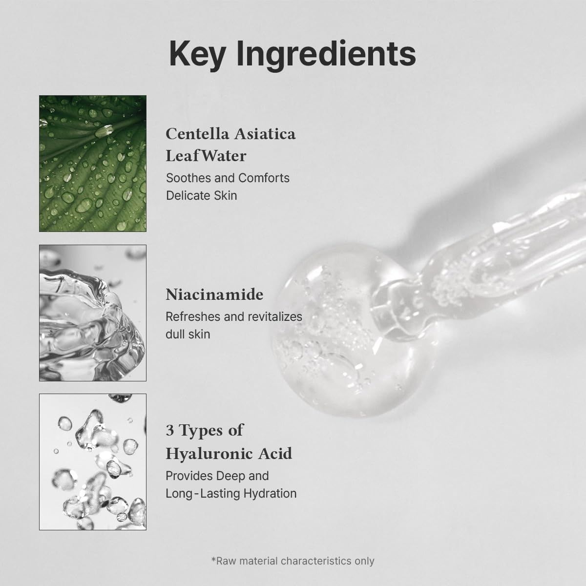 Centella Asiatica, niacinamide en hyaluronzuur in Dr. Althea Vitamin C Boosting Serum.