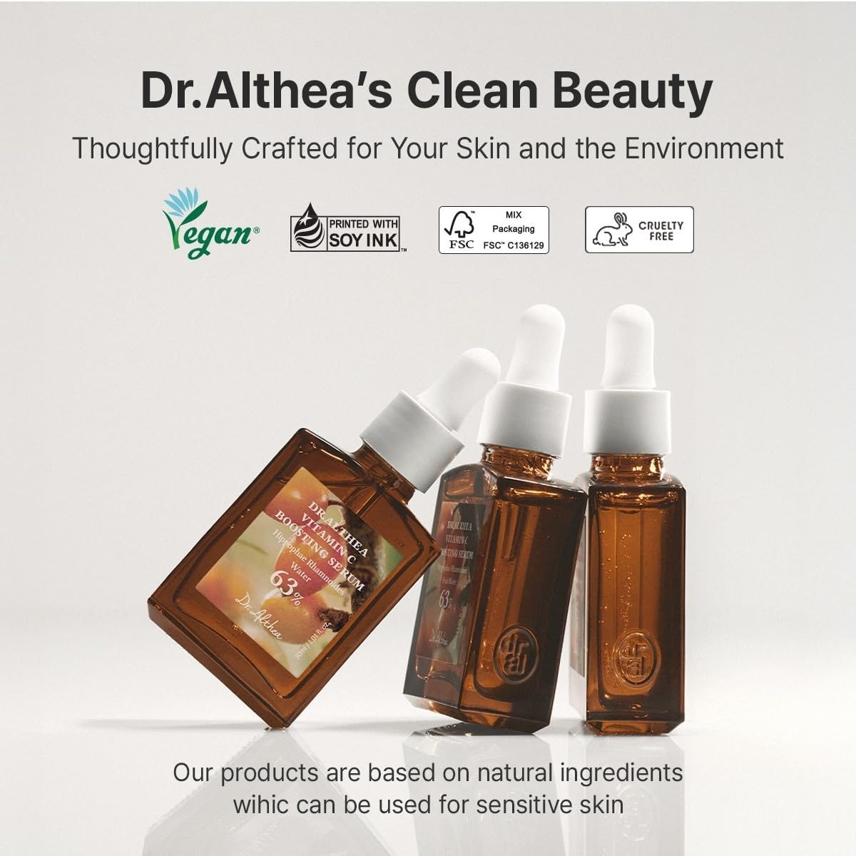 Dr. Althea Vitamin C Boosting Serum is vegan en cruelty-free.