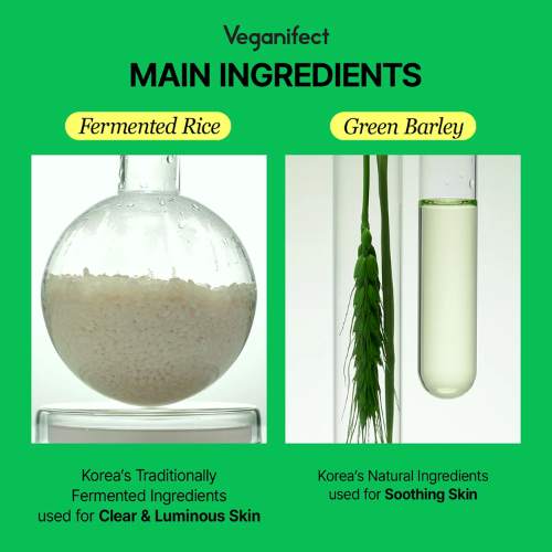 VEGANIFECT – Clean and Glow Green Barley Gel Cleanser 205ml