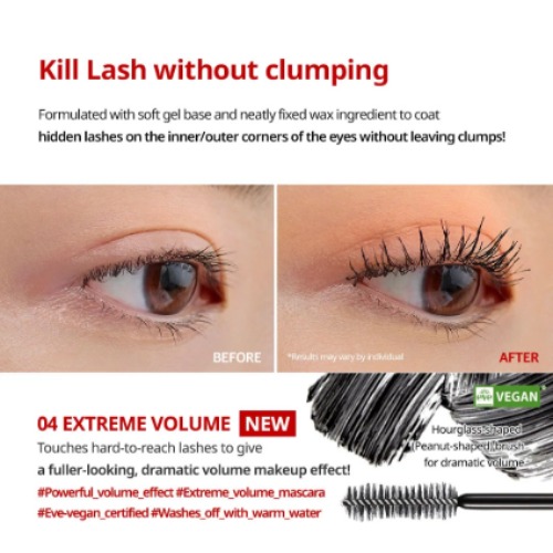 CLIO Kill Lash Superproof Mascara Extreme Volume Voordelen