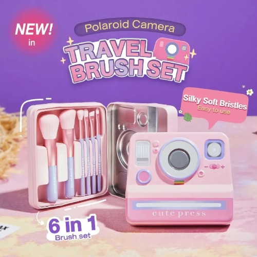 CUTE PRESS Polaroid Camera Travel Brush Set 6 in 1