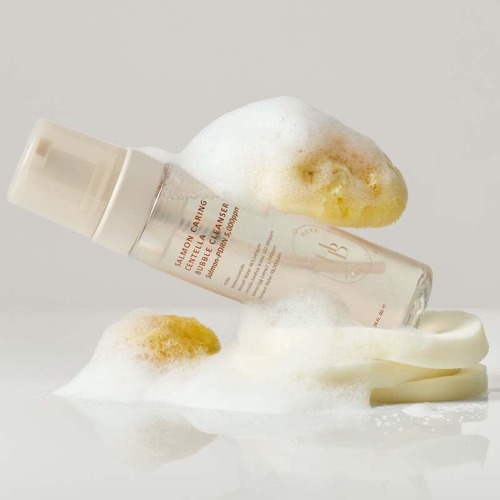 HEVEBLUE Salmon Caring Centella Bubble Cleanser Sfeerfoto 1