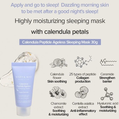 MARY & MAY Calendula Peptide Ageless Sleeping Mask