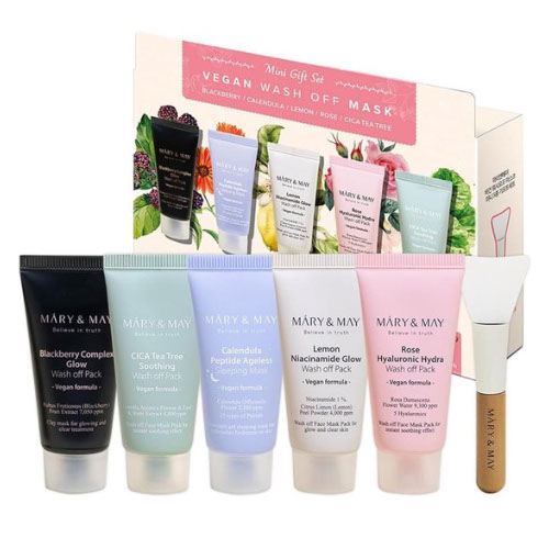 MARY & MAY Vegan Wash Off Mask Mini Gift Set Vooraanzicht