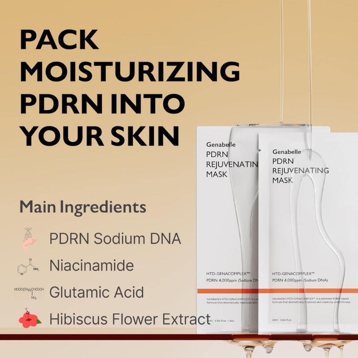 Genabelle PDRN Rejuvenating Mask.-Ingredienten