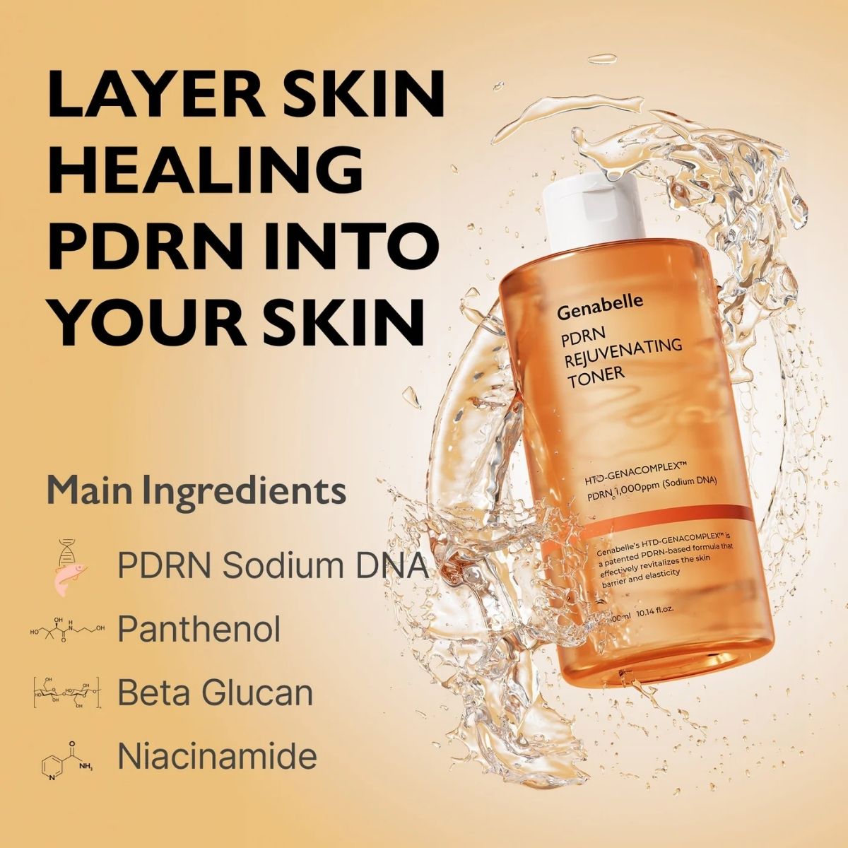 Genabelle PDRN Rejuvenating Toner-Ingredienten