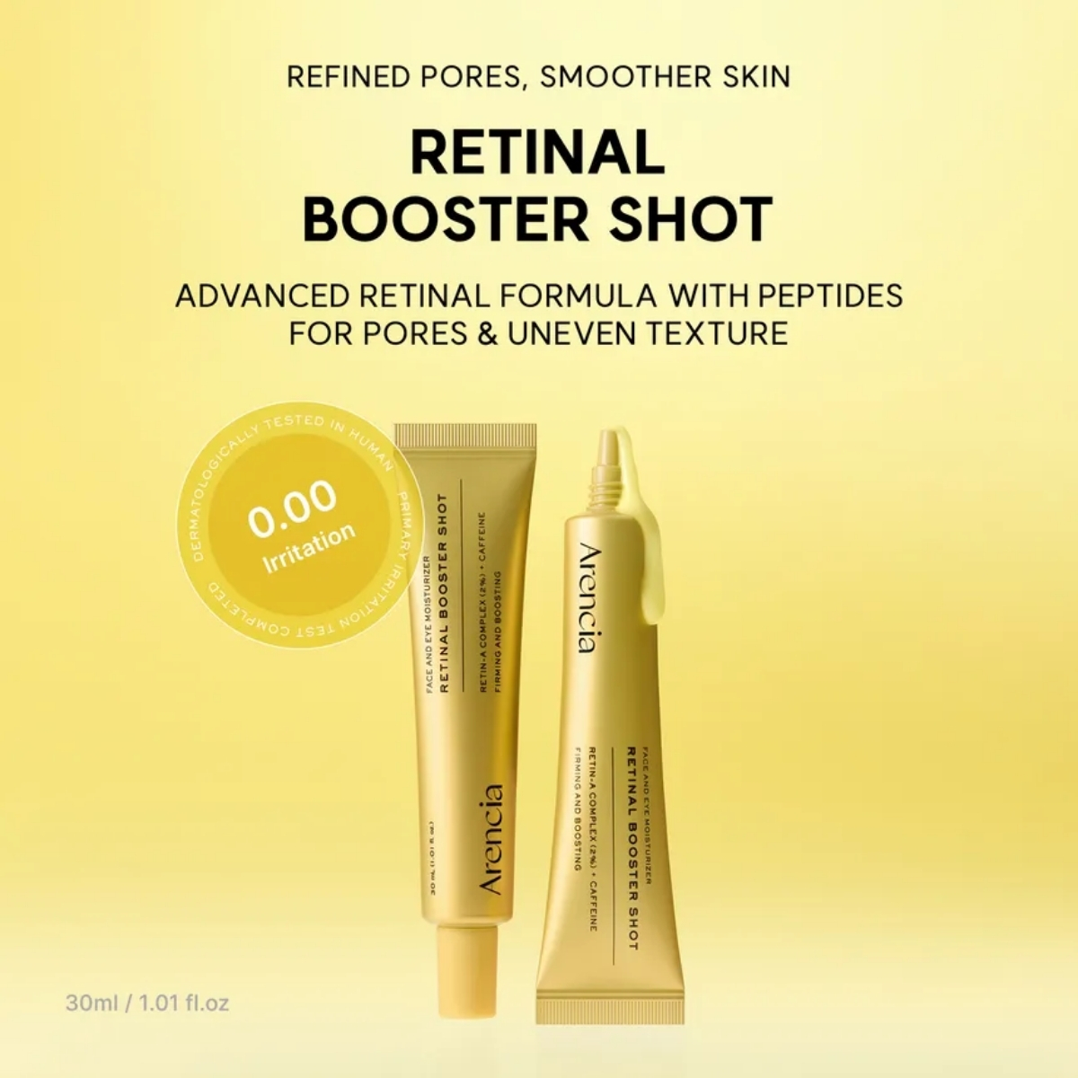 Arencia Retinal Booster Shot met retinal en peptiden.