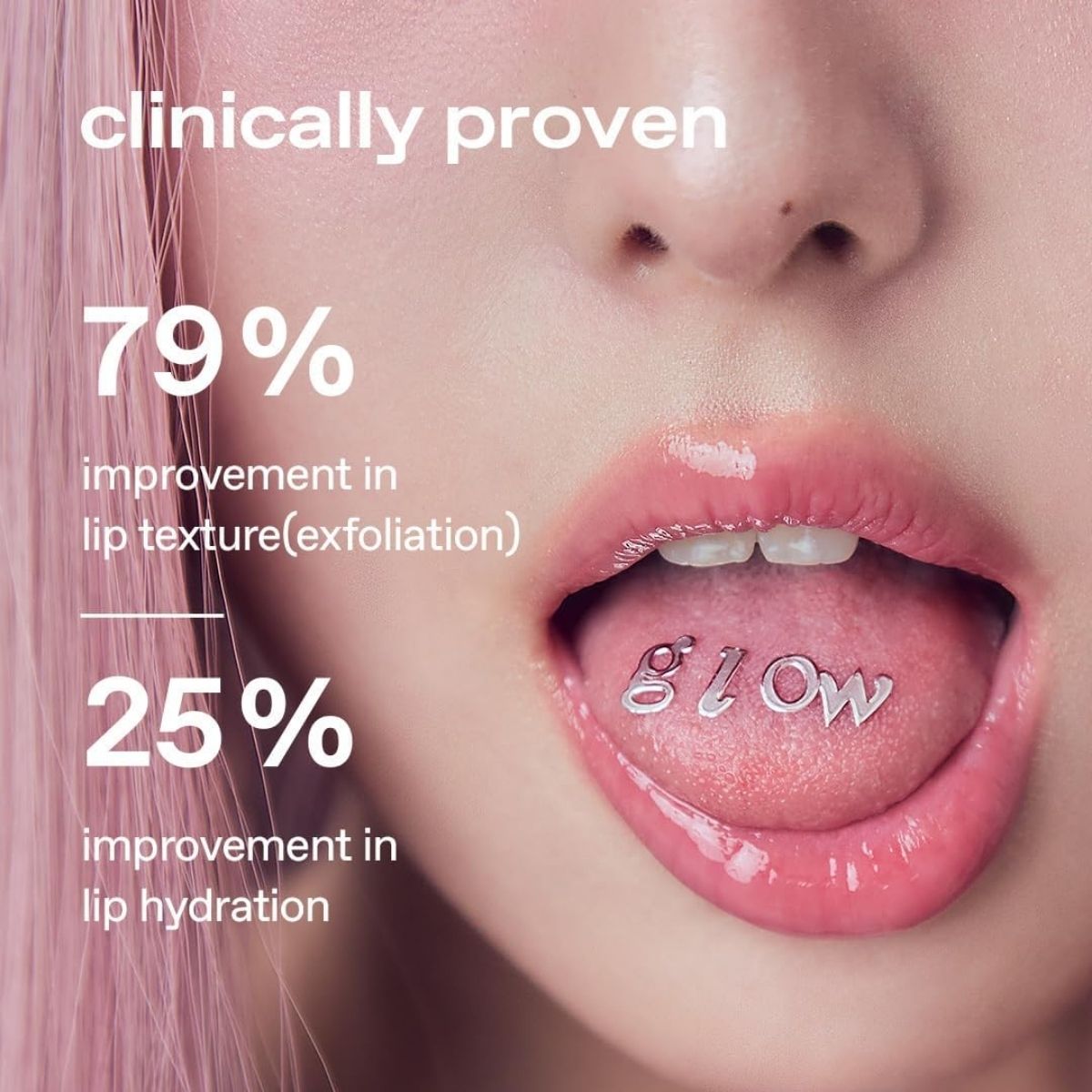 Klinisch geteste resultaten van glow Peach Peptide Lip Balm