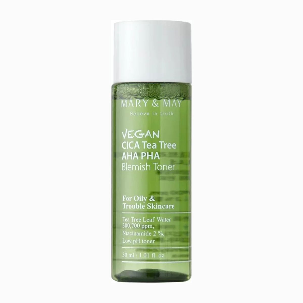 Mary & May Vegan Cica Tea Tree AHA PHA Blemish Toner mini 30 ml