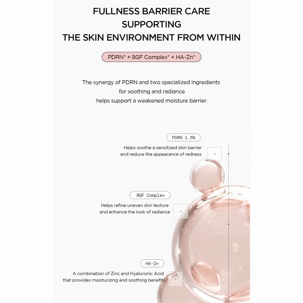 Infographic over de actieve ingrediënten in de SKIN1004 PDRN 1.5 Cream