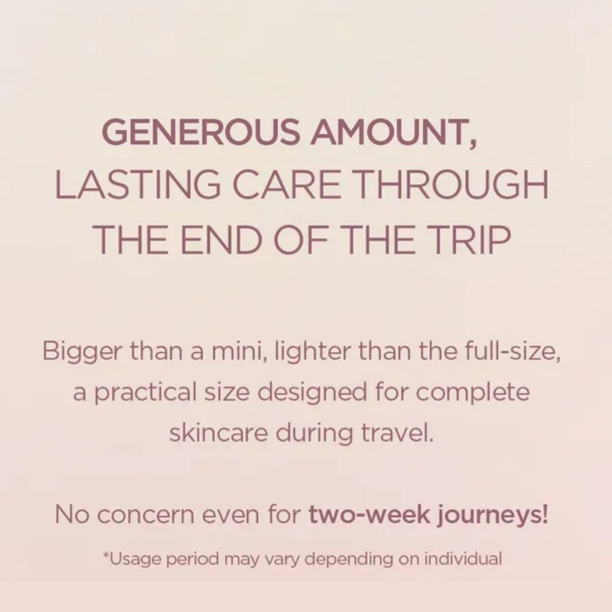 Infographic over de royale reisformaten van de SKIN1004 Poremizing Travel Kit