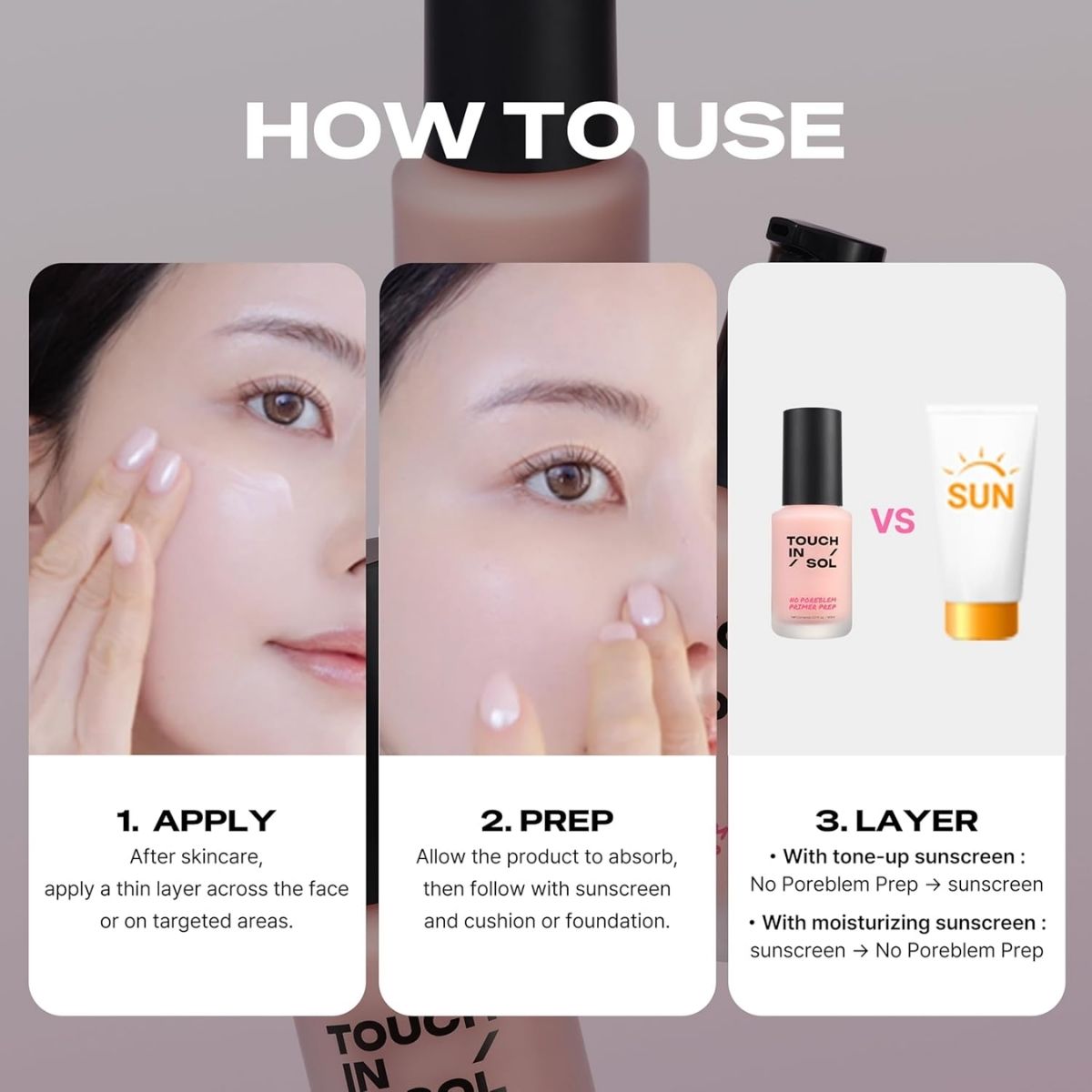 touch in SOL No Poreblem Primer Prep-Hoe te gebruiken