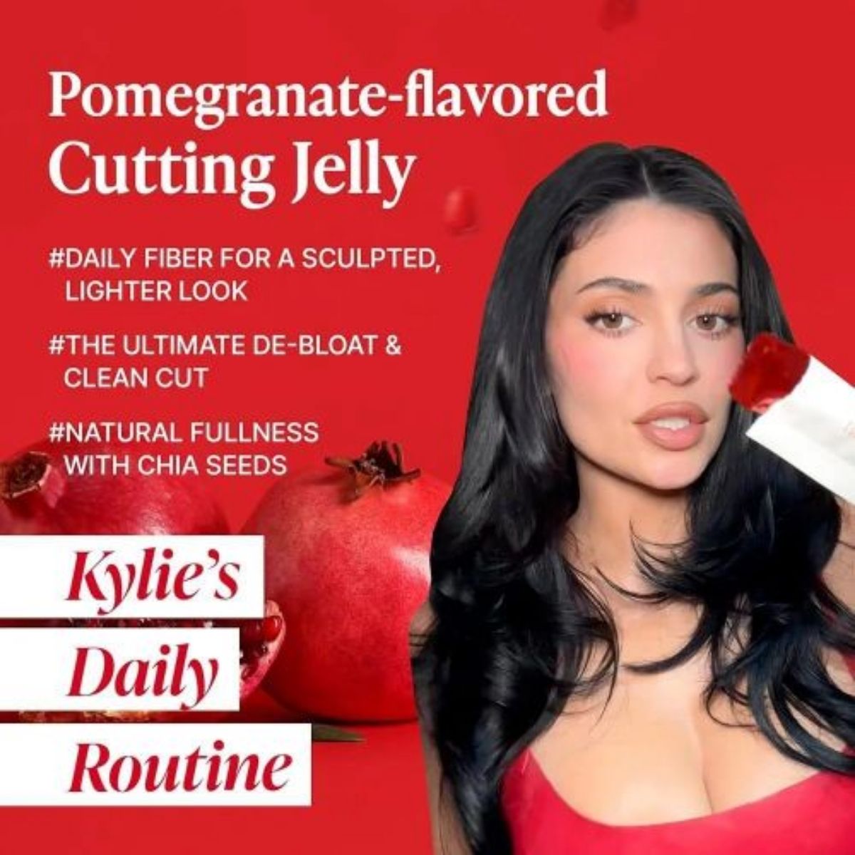 Foodology Coleology Cutting Jelly met granaatappelsmaak en chiazaad.