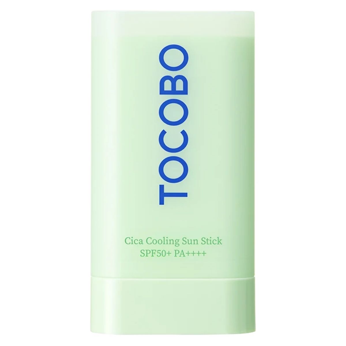 TOCOBO Cica Cooling Sun Stick SPF50+ PA++++ in lichtgroene verpakking.